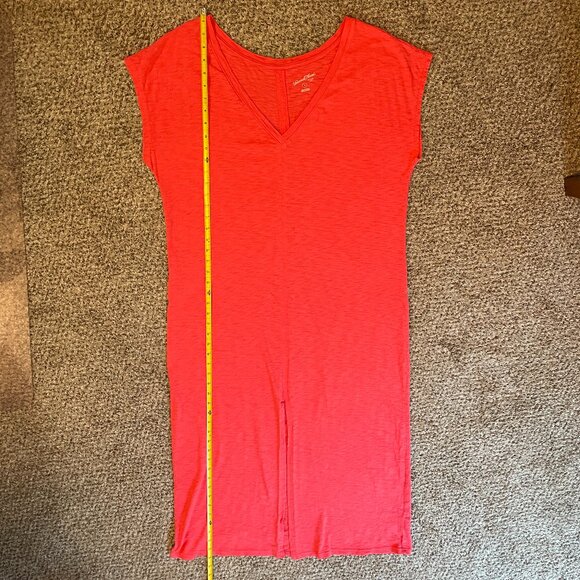 Size XL Universal Thread short sleeve, coral pink midi T-shirt dress - Picture 4 of 8